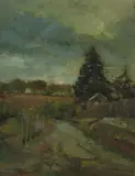Walter Withers, Road at Eltham, oil on board