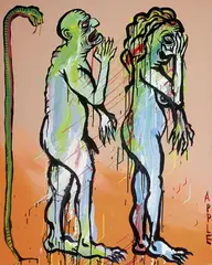 The Expulsion 2005 by Adam Cullen, 2005, synthetic polymer paint and enamel on canvas, sold Jun 2011