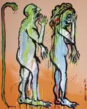The Expulsion 2005 by Adam Cullen, 2005, synthetic polymer paint and enamel on canvas, sold Jun 2011