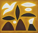 John Coburn, Yellow Landscape with White Bird 2003, 2003, oil on canvas