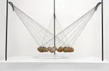 Ken Unsworth, Suspended Stone Series – Stone Circle II 1974-1978, 1974-1978, river stones, string and steel
