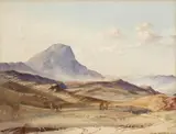 Morning in the Aroona Valley 1928 by Hans Heysen, 1928, watercolour on paper, sold Jun 2011