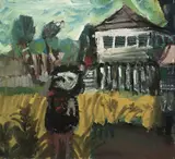 Brisbane 1952 by Charles Blackman, 1952, oil on board, offered Jun 2011