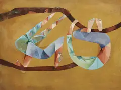 Dorothy Braund, Boys Climbing No.13 c1971, c1971, oil on board