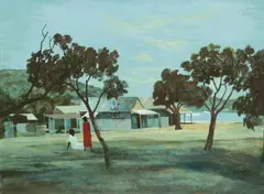 Thursday Island by Ray Crooke, oil on canvas on board, sold Jun 2011