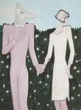 Vivienne Shark Lewitt, Anubis Marries (Another Time, Another Place) 1980, 1980, acrylic on canvas