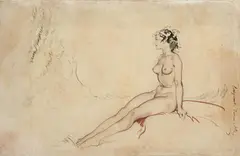 Nude 1948 by William Russell Flint, 1948, pencil on paper, sold Jun 2011