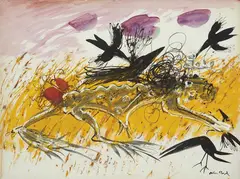 Nebuchadnezzar by Arthur Boyd, oil, watercolour and ink on paper, sold Mar 2011