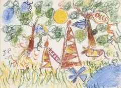 John Perceval, Whittlesea 1990, 1990, pastel on paper