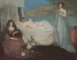 Charles Conder, Rêve Diurne (Day Dream) (also known as; The Land of Dreams, and, Ladies on a Terrace)