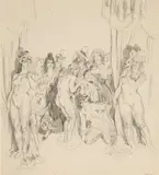 Norman Lindsay, Study for 'Unmasked'