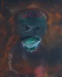 Foreign Devil (Silk Road series) 1986 by Sidney Nolan, 1986, spray enamel and oil on canvas, sold Mar 2011