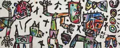 The Earbash 2005 by David Larwill, 2005, synthetic polymer paint on linen, offered Mar 2011