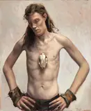 Peter Churcher, Jay with Skull 2005, 2005, oil on linen