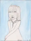 Charles Blackman, Aimee 1988, 1988, ink and watercolour on paper