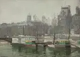 Will Ashton, On the Seine 1905, 1905, oil on canvas on board