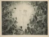 Visitors to Hell 1938 by Norman Lindsay, 1938, etching, engraving and stipple, sold Mar 2011