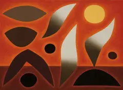 Flight of the Eagle 1981 by John Coburn, 1981, oil on canvas on board, sold Dec 2010