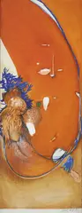 Brett Whiteley, Little Orange (Sunset) 1974, 1974, oil and mixed media on board