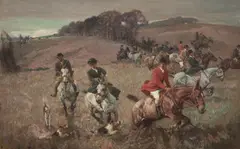 Harold Septimus Power, A Fox Hunt in the Midlands 1912, 1912, oil on canvas