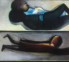 Double Image 1961 by Charles Blackman, 1961, oil on composition board, offered Dec 2010