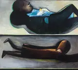 Double Image 1961 by Charles Blackman, 1961, oil on composition board, offered Dec 2010