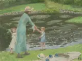 Rupert Bunny, The Lily Pond (From the Royal Botanic Gardens, Melbourne series) c1932