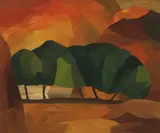 Sam Fullbrook, Pilgangoora Springs, oil on plywood