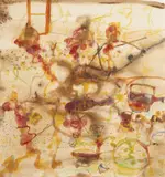 The Chinese Restaurant 1999 by John Olsen, 1999, watercolour and pastel on paper, sold Dec 2010