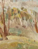 Grace Cossington Smith, Windswept Hill 1937, 1937, oil on board