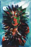 Fleur De Mal (from the Rainforest series) c1985 by Charles Blackman, c1985, oil on paper on canvas, sold Dec 2010