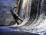 Guide to Recent Architecture: Fountains (Excerpt) 2000-07 by Shaun Gladwell, 2000-07, digital video on USB flash drive, skateboard wheel, Pelican case., offered Dec 2010