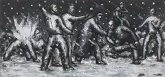 Peter Booth, Untitled (Crowd) 1996, 1996, pastel on paper