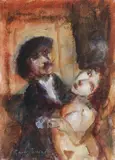 Garry Shead, Artist and Muse (Velasquez and Muse) c2000