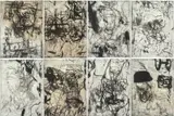 Mike Parr, Polish Mud (Untitled Self Portraits) 1995, 1995, eight drypoint and lift-ground aquatints