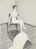 John Brack, Seated Nude 1981