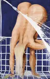Arkie Under the Shower 1986-87 by Brett Whiteley, 1986-87, oil on board, sold Sep 2010