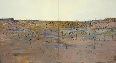 Fred Williams, Bacchus Marsh Landscape 1978, 1978, oil on canvas (diptych)