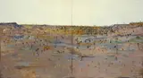 Bacchus Marsh Landscape 1978 by Fred Williams, 1978, oil on canvas (diptych), sold Sep 2010