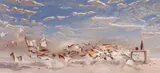Tim Storrier, An Economy of Dust and Ashes (Pastoral Domestic) 2005-06, 2005-06, synthetic polymer paint on canvas