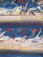 Shoalhaven Quartet c1981 by Arthur Boyd, c1981, oil on four copper panels, offered Sep 2010
