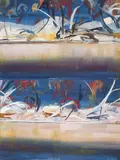 Shoalhaven Quartet c1981 by Arthur Boyd, c1981, oil on four copper panels, offered Sep 2010