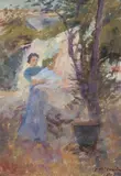 Frederick McCubbin, Washing Day, Brighton 1897, 1897, oil on board