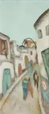 George Pol Georghiou, (Street Scene in Nicosia During the Emergency) 1957, 1957, oil on board