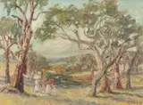 Marie Tuck, Stroll through the Hills, oil on canvas