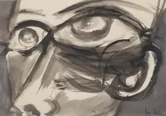 Faces Series 1947-48 by Joy Hester, 1947-48, ink and watercolour on paper, sold Sep 2010