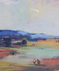 (Landscape) by Fred Williams, gouache on paper, sold Sep 2010