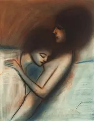 Ecstasy I by Robert Dickerson, pastel and charcoal, sold Sep 2010