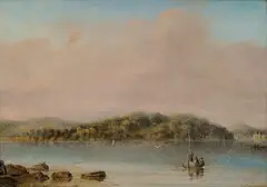 George Edwards Peacock, Point Piper from Shark Island, New South Wales, oil on board