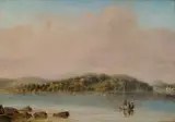 George Edwards Peacock, Point Piper from Shark Island, New South Wales, oil on board